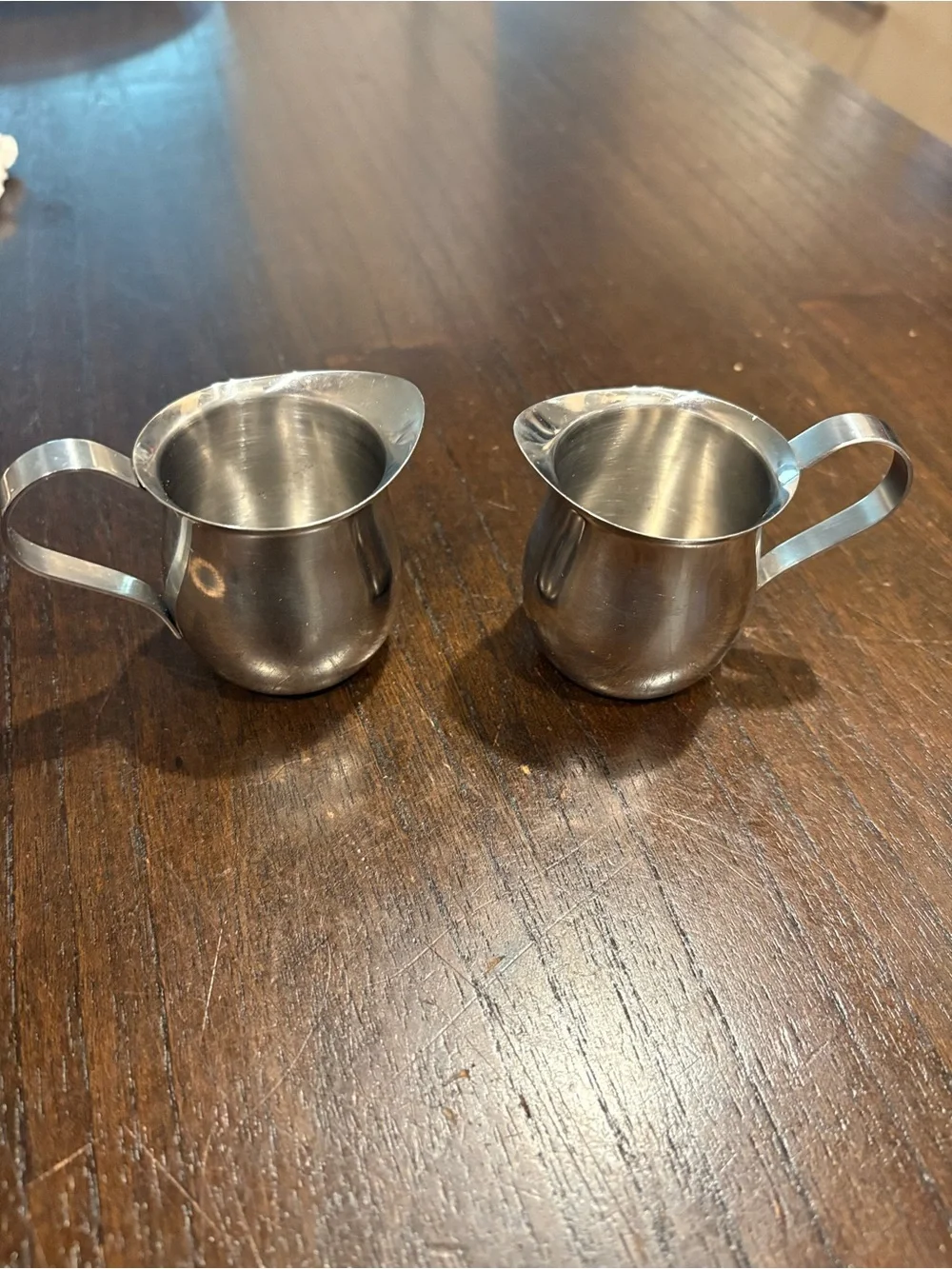 Sur La Table Stainless Steel Creamer Pitcher Pair - Silver Finish